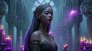 The Dark Elven Queen's Chamber 👑 2-Hour Fantasy Ambient | Purple Candles, Magic &amp; Sleep Music