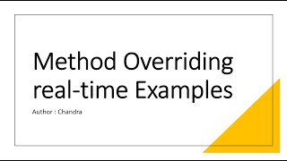 Method Overriding
