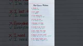 Most Common Mistakes in English ❌#englishtips #english #education #grammar