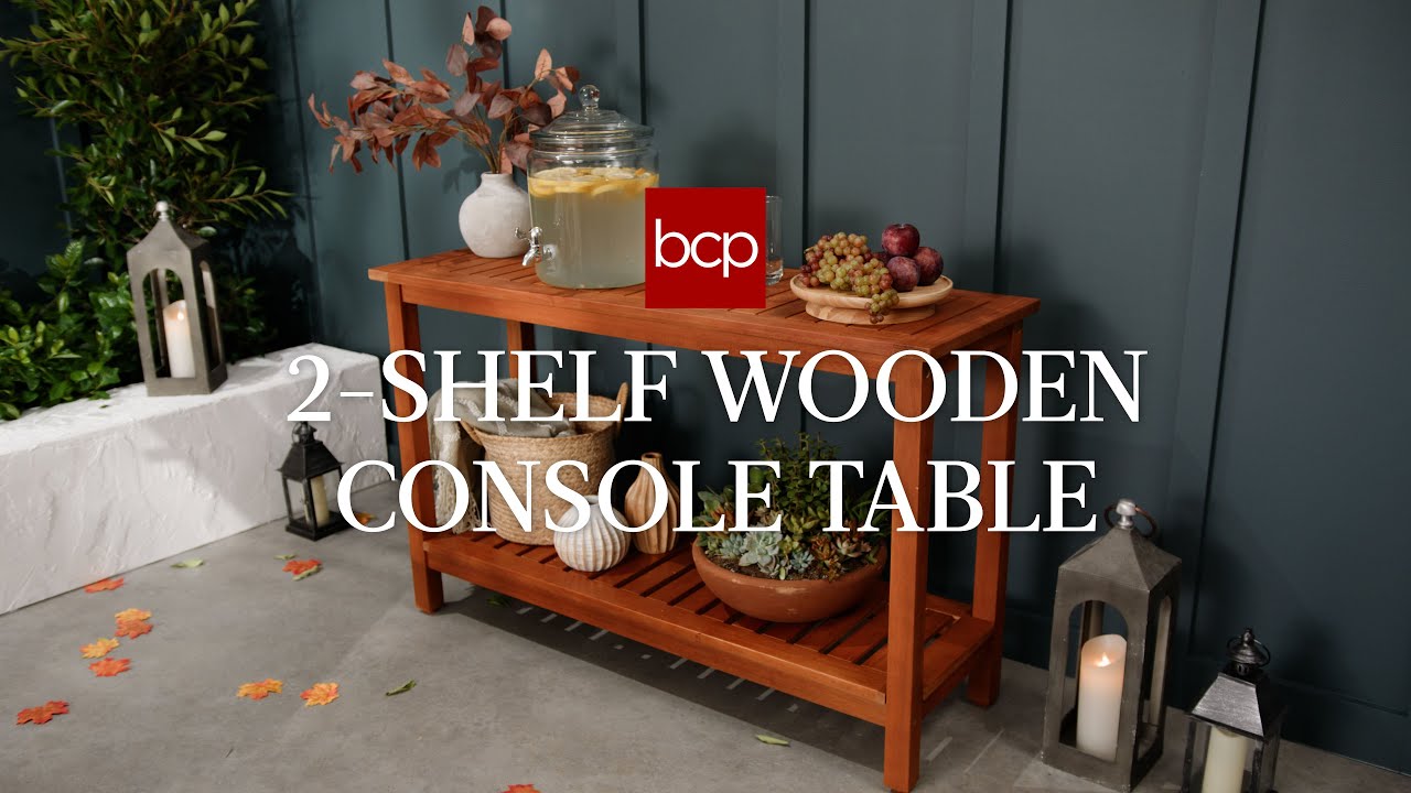 Wood Table Storage 48 in | Best Choice Products