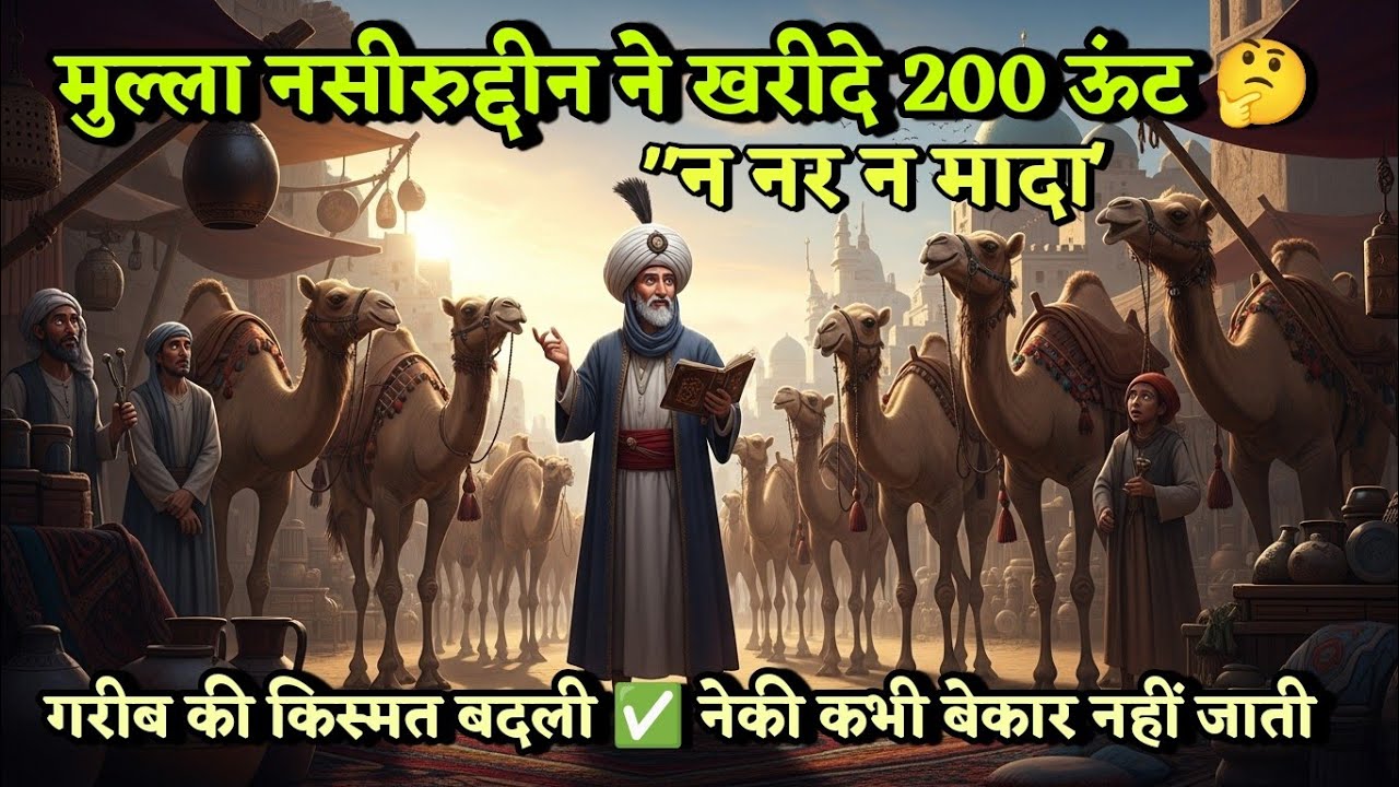 200 ऊँट जो न नर थे, न मादा! 🐪❌ मुल्ला ने गरीब को बनाया करोड़पति! | Mulla Nasruddin Story