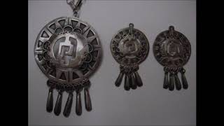 Taxco Mexico Israel Sterling Silver Eilat Stone And Precious Stone Vintage Jewelry Collection