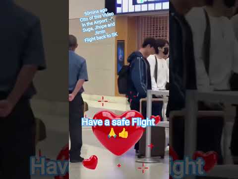 0T3 Flight back to South Korea #suga #jhope #hobi #jimin #yoongi