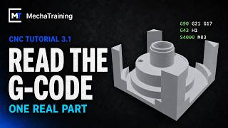 3.1 | Read the G-code for a real flange | Mech CNC Mill