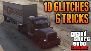 GTA 5 Online - 10 Glitches & Tricks Online! (Super Speed, Wingsuit, Skateboard Glitch & More)