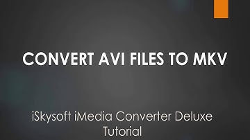 Convert AVI to MKV on Mac/Windows- iMedia Converter Deluxe