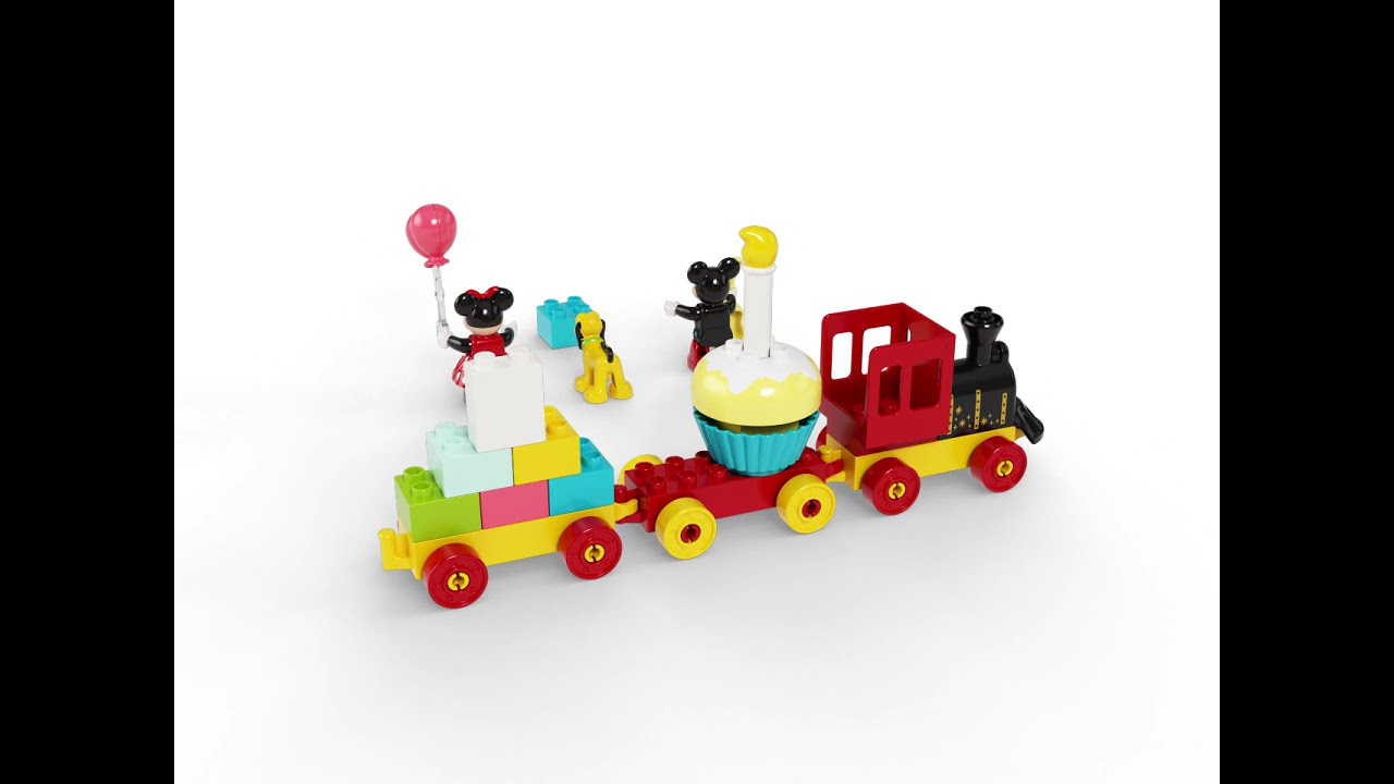 LEGO 10941 Duplo Disney Le Train d’Anniversaire de Mickey et Minnie Jouet  pour Enfant de 2 Ans et Plus avec Train et Figurine