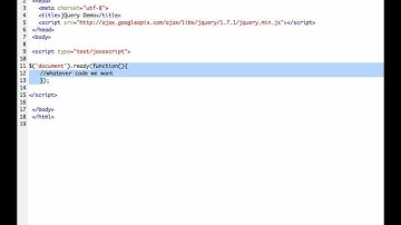 Creating your first jQuery page