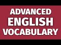 English Vocabulary | 14 Advanced English Words