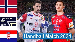 Norway Vs Croatia handball Match Gjensidige Cup 2024