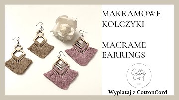 Kolczyki ze sznurka/ makramowe kolczyki/ Macrame earrings