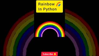 Make a rainbow 🌈 in #python turtle#codingstatus