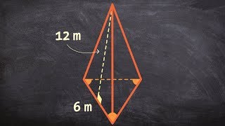 Learn how to determine the surface area of a triangular pyramid