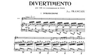 [Score] Jean Françaix - Divertimento for horn and orchestra (or piano)