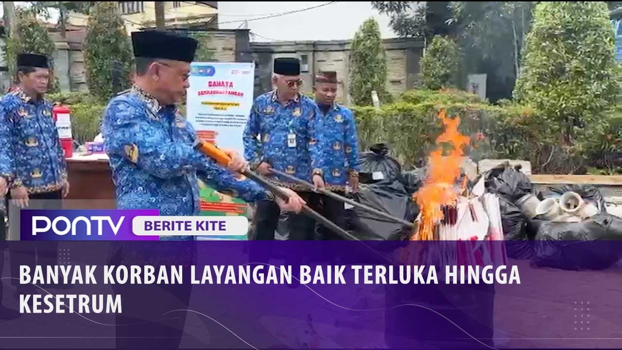 Pemusnahan 3.560 Layangan Hasil Razia Satpol PP