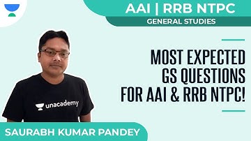 Most Expected GS Questions for AAI & RRB NTPC! | General Studies | Saurabh Kumar Pandey