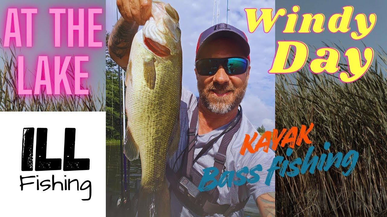 End of the Month. Windy afternoon. Kayak Bass Fishing. At the Lake. ILL Fishing!