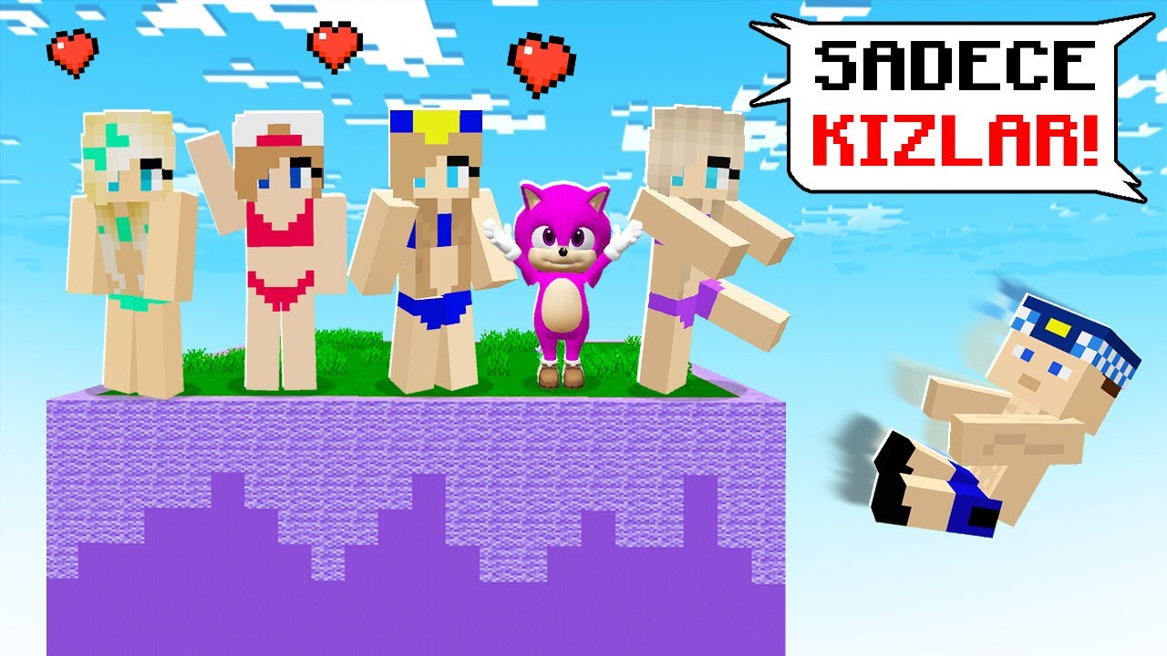 SADECE KIZLAR VS KEREM KOMİSER KULESİ - ⚠️ Minecraft