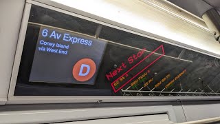 NYC Subway: R160 D Train via West End Express Action (2/1/24)