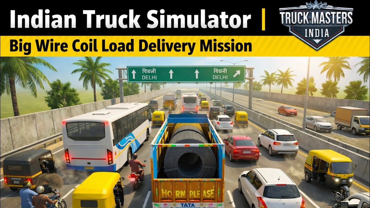 Welcome to Indian Truck Simulator – Big Wire Coil Load Delivery Mission Gameplay