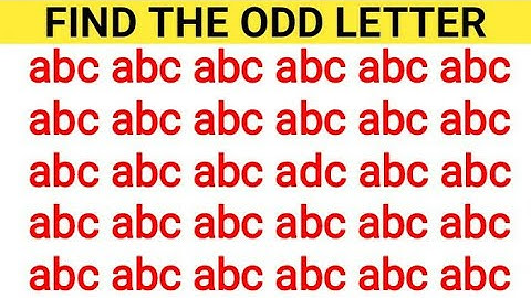 CAN YOU FIND ODD NUMBERS AND LETTER?|| HOW GOOD YOUR EYES