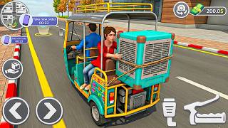 Tuk Tuk Rickshaw Driving Game 3D: city rickshaw pick collage passengers - android gameplay screenshot 1