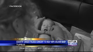 Brantley Gilbert's baby is born during concert in Tupelo