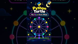 ✨ Python Turtle The Neon Ferris Wheel