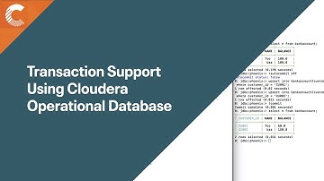 Transaction Support Using Apache Phoenix