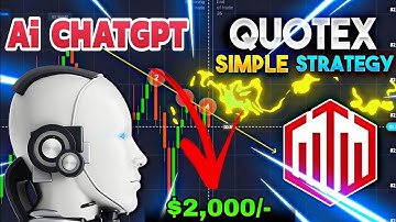 Quotex AI Trading Strategy Using ChatGPT | Quotex 1 Minutes Trading Strategy | Quotex Trading