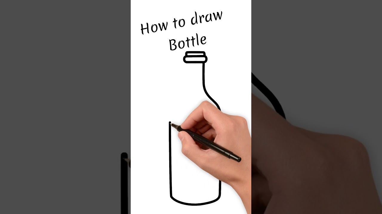 How to Draw Bottle Step by Step | Easy Bottle Drawing for Kids | KidsTube