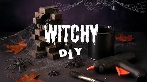 Witchy DIY Using Tumbling Tower Blocks | Dollar Tree DIY | Jenga Blocks Crafts