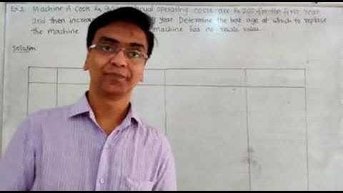 Operation Research : Unit 3 Replacement Theory : session 5 :  Third Example problem to find Annual a