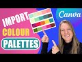 Import colour palettes into Canva - from images or palettes