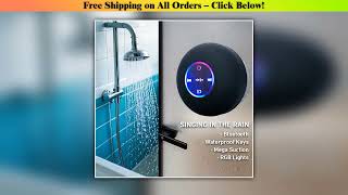 Portable Wireless Bluetooth Speaker LED Light IPX4 Waterproof Loudspeaker Outdoor Bathroom Large Su