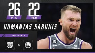 Domantas Sabonis musters up MONSTER double-double vs. Warriors 🙌