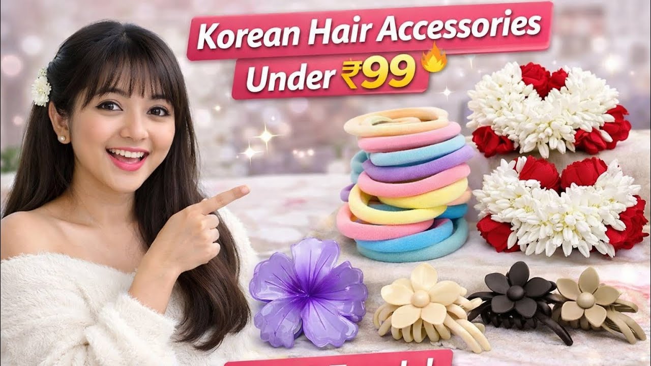 Korean Hair Accessories 😍✨ | Under ₹99 | Cute & Trendy 💕 