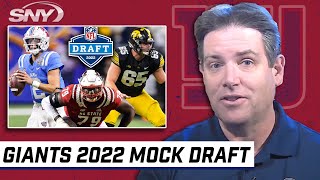 Giants 2022 NFL mock draft includes big offensive line boost | NFL Insider Ralph Vacchiano | SNY