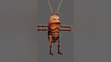 Cartoon cockroach, rigging