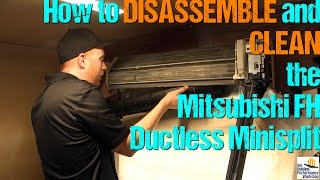 Ductless MiniSplit: How to Take Apart & Clean DIY (Mitsubishi FH High Wall Series)