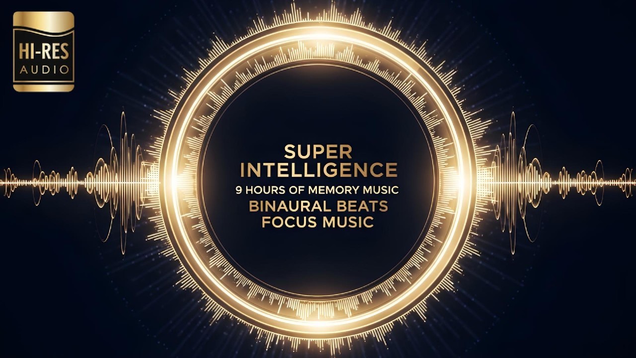 Super Intelligence🧠: 9 Hours of Memory Music | Improve Memory and Concentration | Binaural Beats