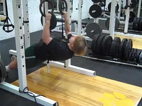 Horizontal Pull Ups on Rings