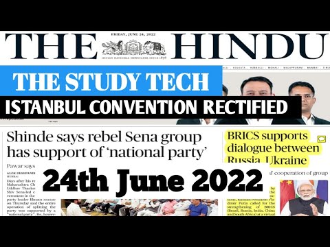 The Hindu Newspapers Analysis by Pradhum Kumar || 24th June 2022 || The Study Tech