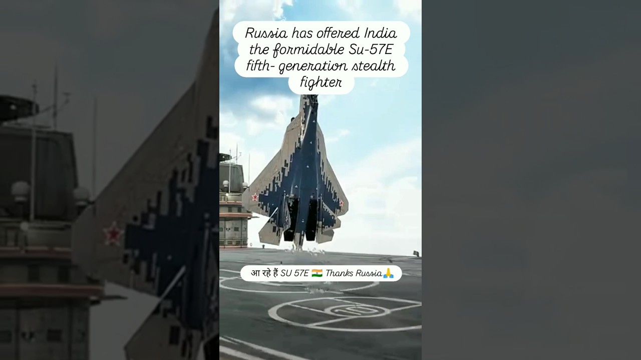 Russia has offered India the formidable Su-57E fifth- generation stealth fighter 