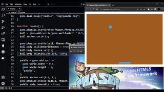 Player paddle and controls: Game Development Phaser - 2D Games.