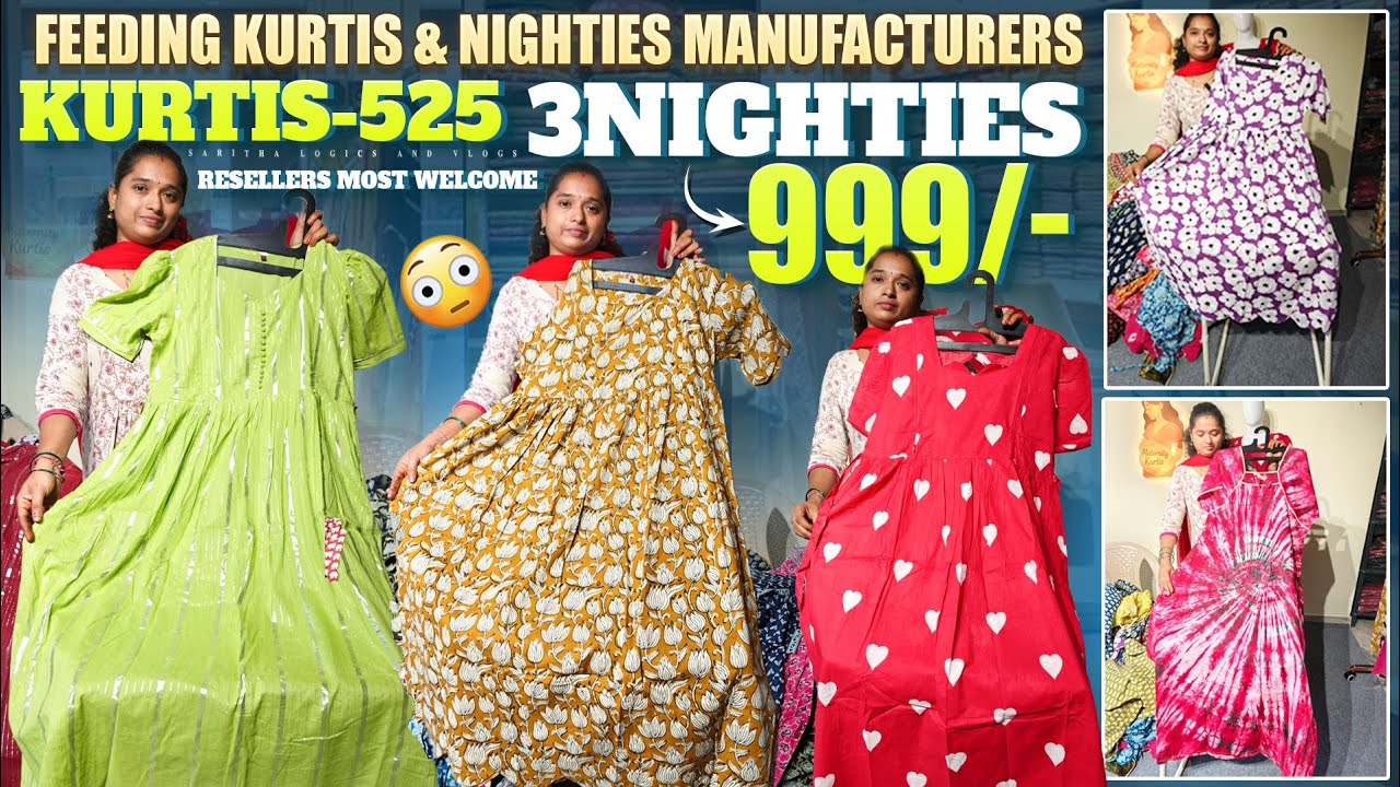 Feeding kurtis and nighties / Wholesale and retail