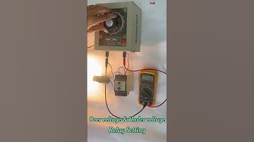 Under voltage & Over voltage Relay setting | control system #ITI #Electrician