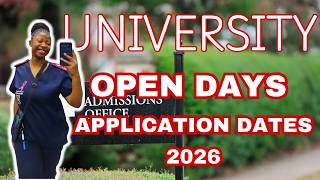 University Open Days U0026 Application Dates 2026  When Do University Applications Open