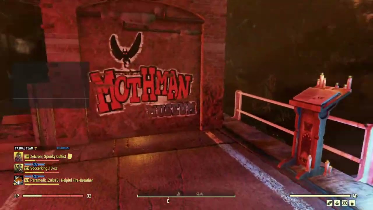 Fallout 76 Spooky Nuked Fishing Camp - Blue Ridge/Mothman theme