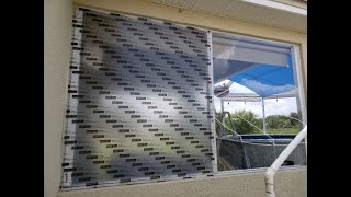 Lexan (polycarbonate) installation in a Lanai opening